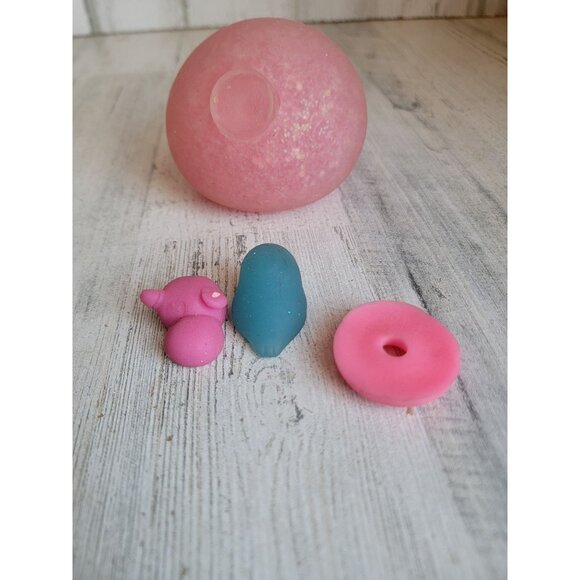 Squish fidget pink glitter ball toy donut bird teddy set figure - Picture 5 of 7